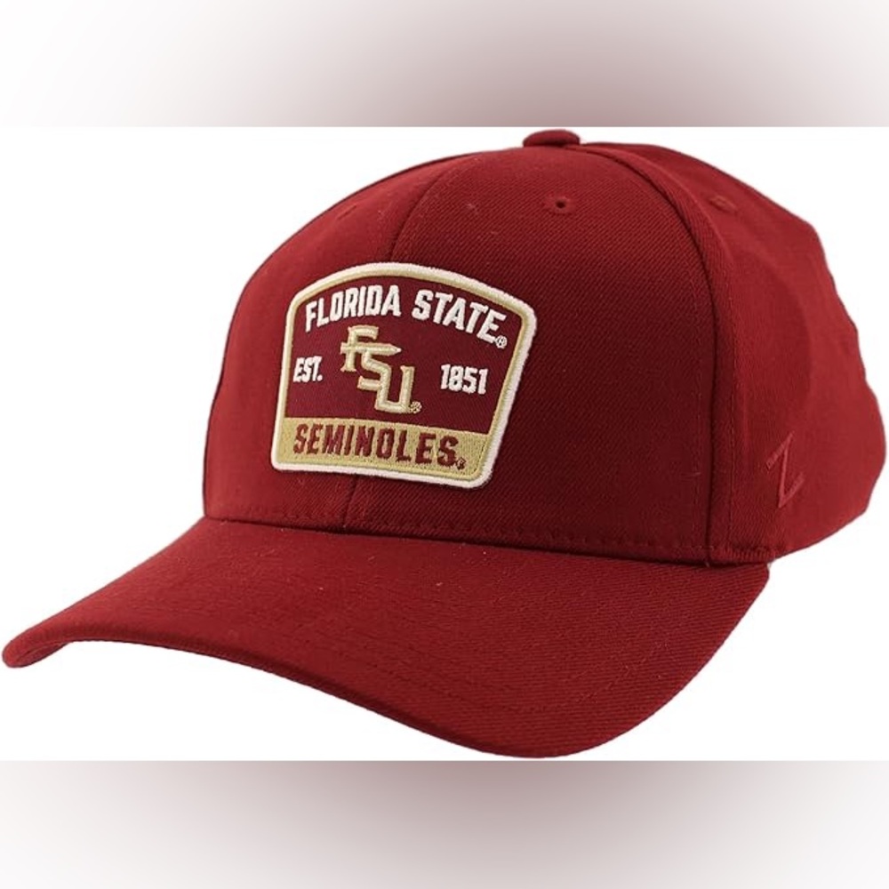 Men’s NCAA Officially Licensed Fitted Hat ZH Medium Stretch Florida State Patch